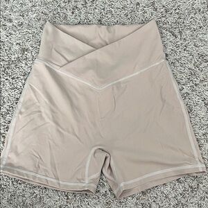 Women's Tan High-Waisted Shorts